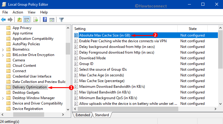 Set Max Cache Size for Delivery Optimization in Gigabytes via Group Policy Editor Pic 3