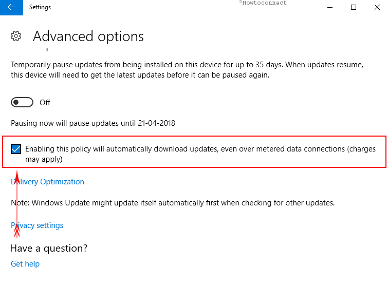 Set Metered Connection Without Obstructing Update in Windows 10 Pic 3