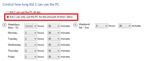 set time limit for computer accessing