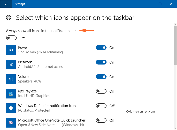 Customize System Tray on Windows 10