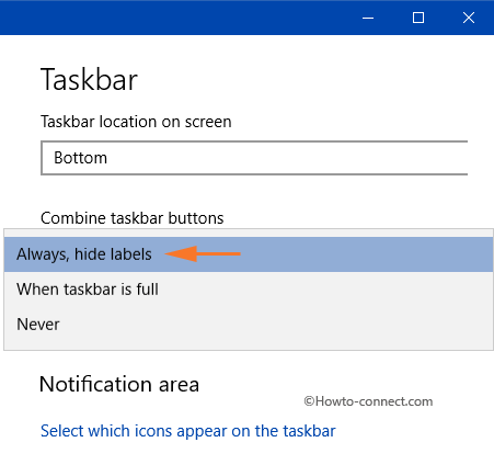 Show or Hide Labels on Taskbar Windows 10 Image 6