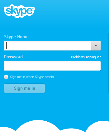sign skype account