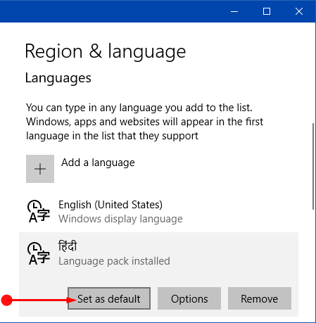Switch Default Language in Windows 10 Picture 5