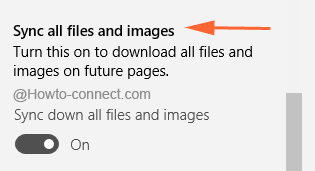 Sync all files and images settings in OneNote app in Windows 10