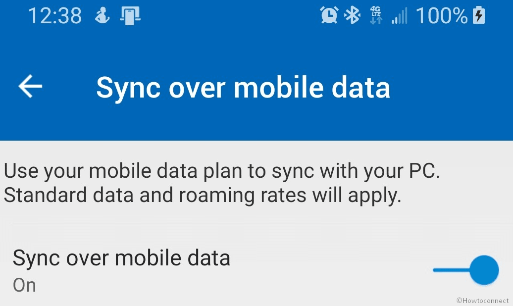Sync over mobile data 20H1