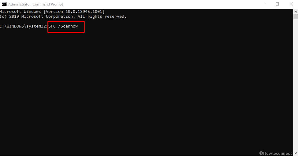 System file checker Command prompt as administrator