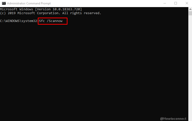 System file checker in command prompt administrator