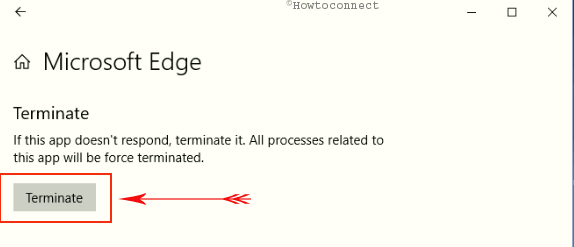 Terminate Microsoft Edge