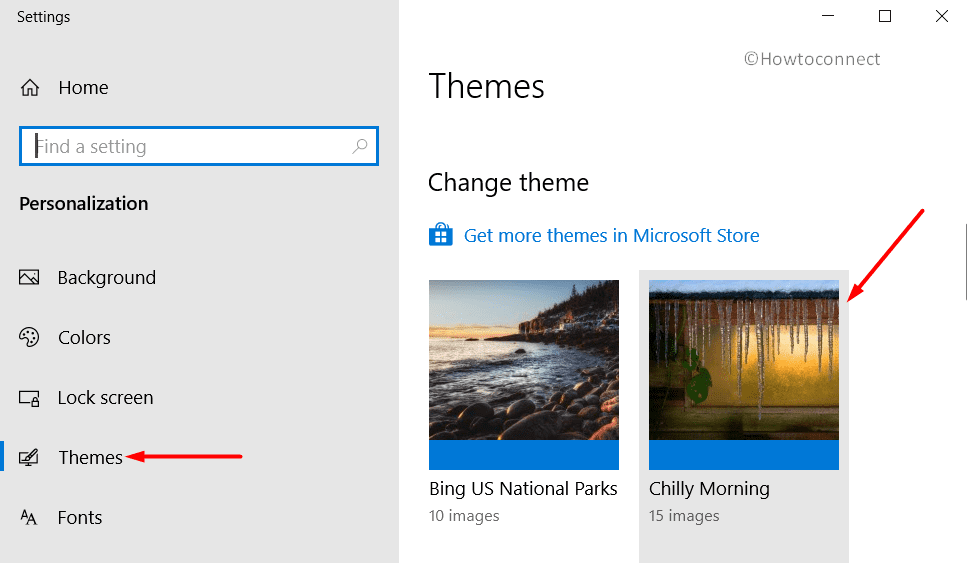 Themes Settings page to choose the preferred one Image 3