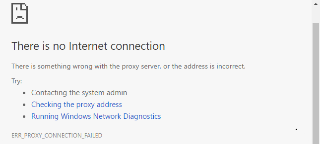 There is Something Wrong with the Proxy Server Pic 1