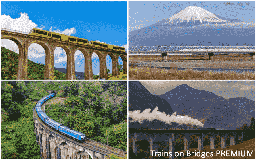 Trains on Bridges PREMIUM Windows 10 Theme [Download]