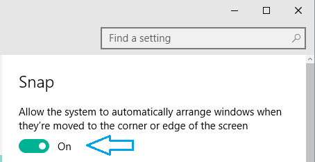 Enable and Disable Snap in Windows 10