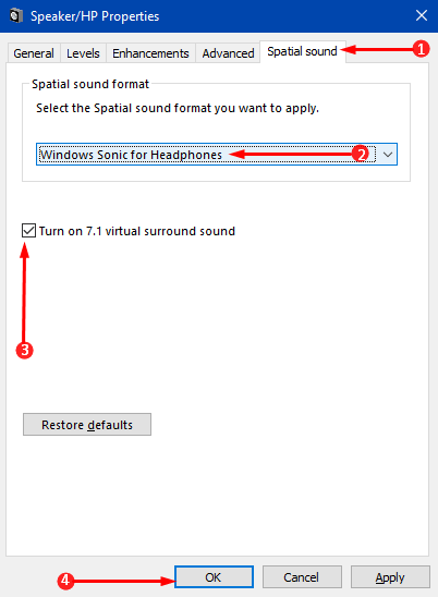 Turn on Spatial Sound for Headphones in Windows 10 picture 3