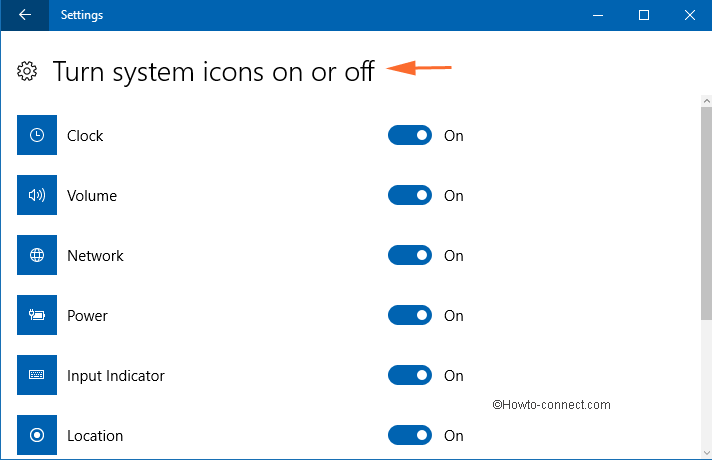 turn system icons on or off in windows 10