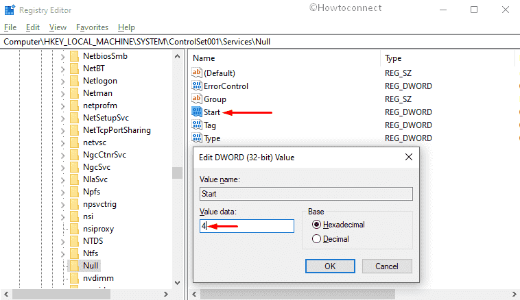 UDFS_FILE_SYSTEM-Edit the value of Start DWORD