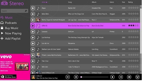 stereo app for windows 8