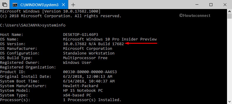 Use Command Prompt to Find Build Number Pic 9