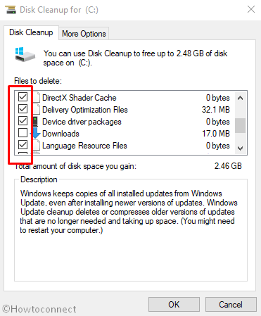 Use Disk Cleanup tool