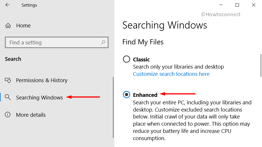 Use Enhanced Search Mode in Windows 10 Pic 5