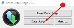 Use Reset Data Usage v1.0 to Delete Internet Data Expense in Windows 10 image 1
