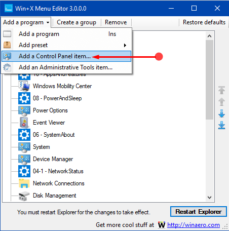Use Win+X Menu Editor v3.0 in Windows 10 Pics 5