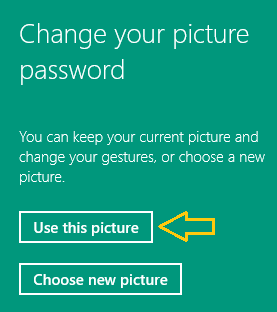 Use-this-picture-button on change the picture password fly out