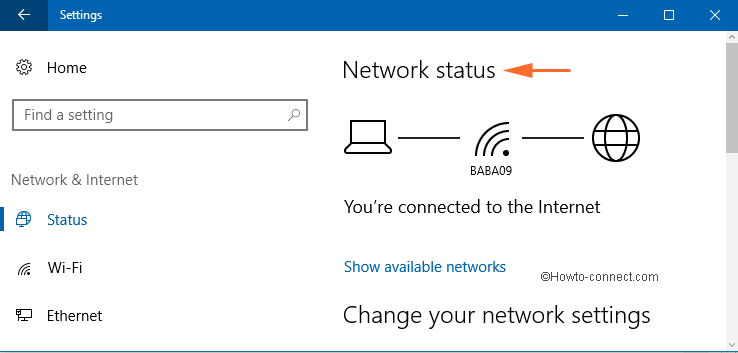 View Network Status in Windows 10 pic 2