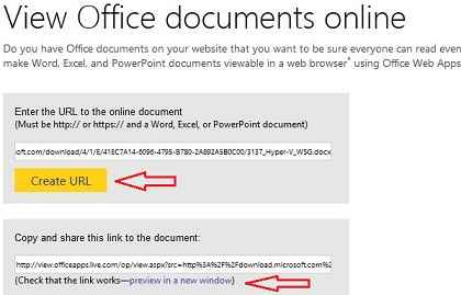 view office files in browser