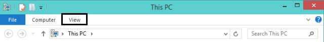 View tab in This PC window