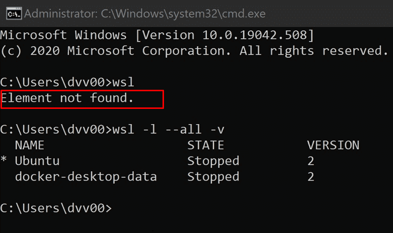 WSL2 KB4571756 Problems in Windows 10 2004