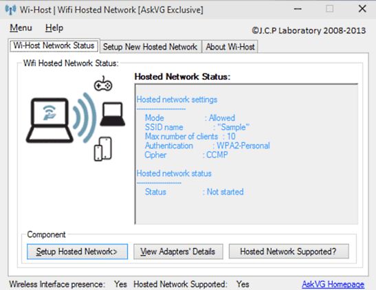 Wi-Host user interface