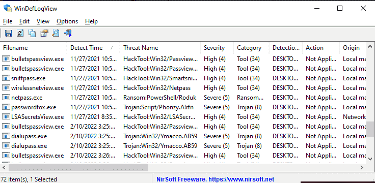WinDefLogView to See and Read Windows log