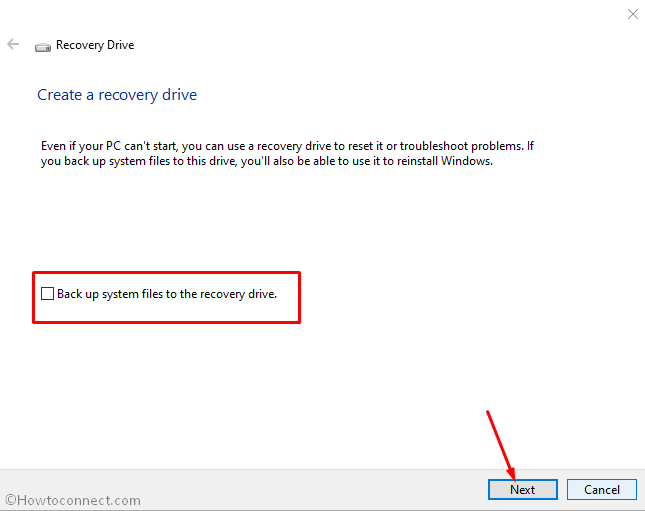 Windows 10 2003 create usb Recovery drive
