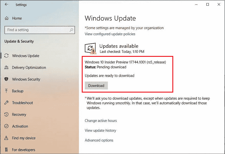 Windows 10 Build 17744 BugFixes and Changes Details