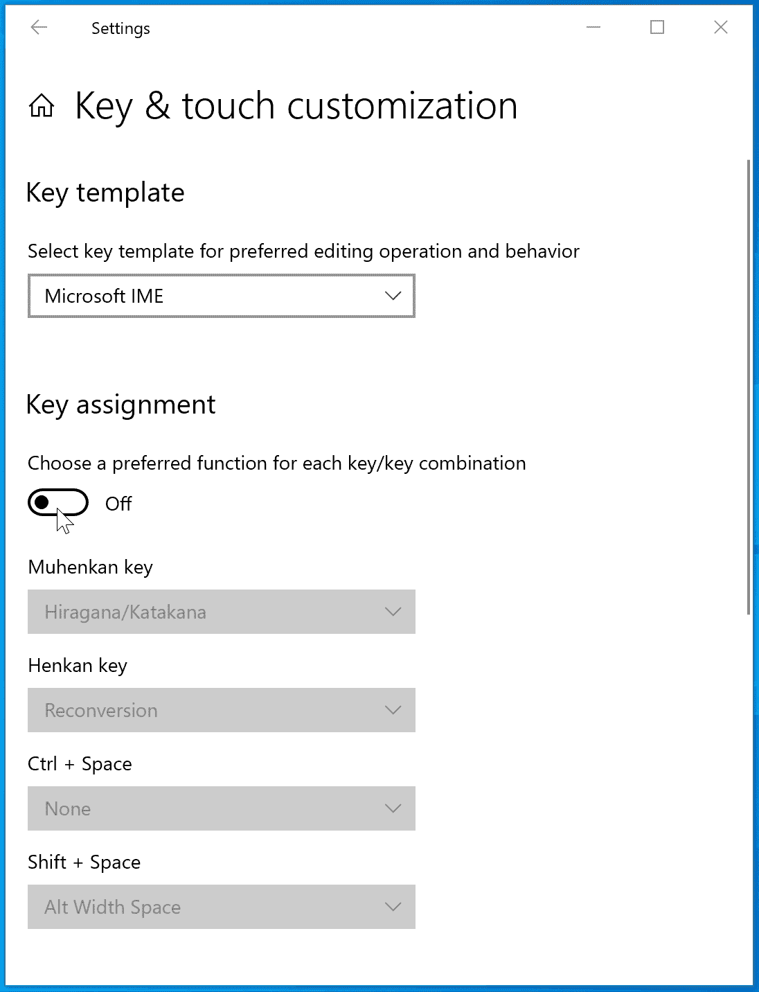 Windows 10 Build 18950 key and touch customization