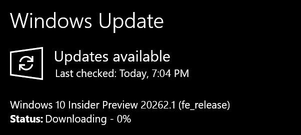 Windows 10 Build 20262.1