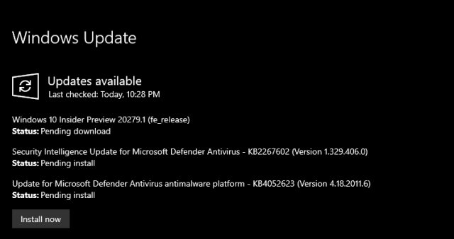 Windows 10 Build 20279.1
