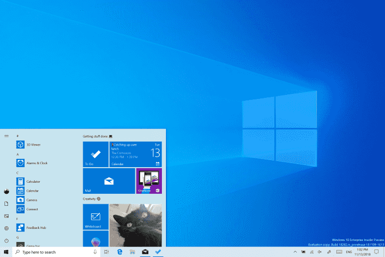 Windows 10 Insider Preview Build 18282 - light theme