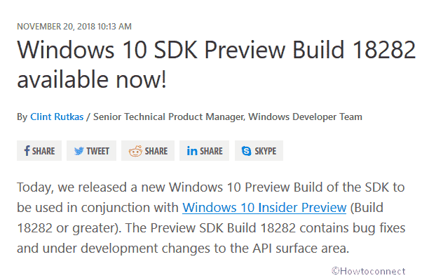 Windows 10 SDK Preview Build 18282