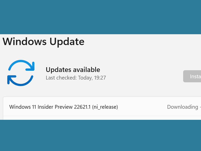 Windows 11 Insider Preview Build 22621