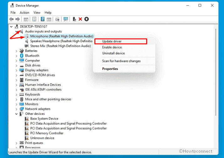 Windows 11 Microphone not working - Update Microphone driver