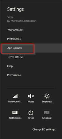 Windows 8 Sync Licenses apps update