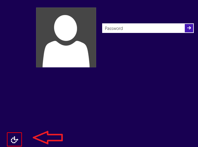 windows 8 login screen