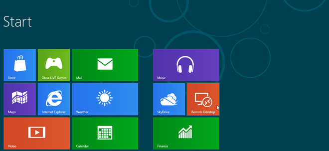 windows 8 start screen apps lists