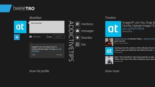 windows 8 tweetro app