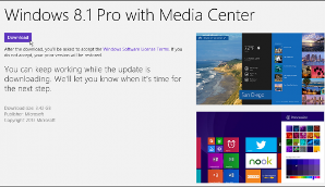 Windows 8.1 download option