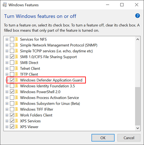 Windows Defender Application Guard in Microsoft Edge Picture 2