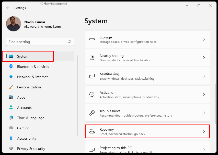 Windows System recovery