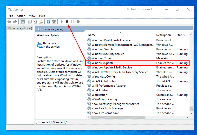 Windows Update Error 0x80240023 - Stop Windows update service