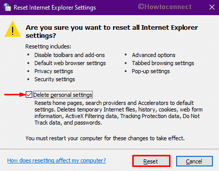 Windows Update error 0x800f0816 - Reset Internet Explorer Settings